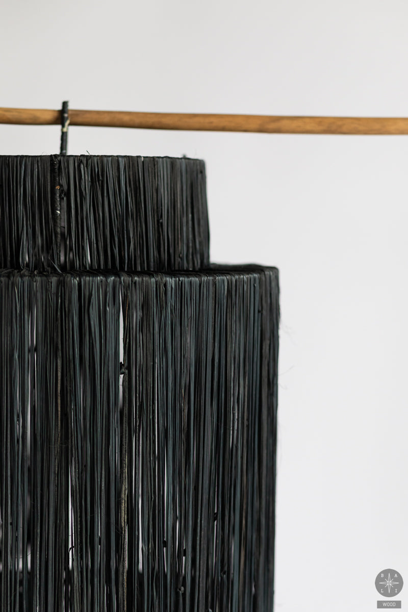 Šviestuvo gaubtas iš raffia