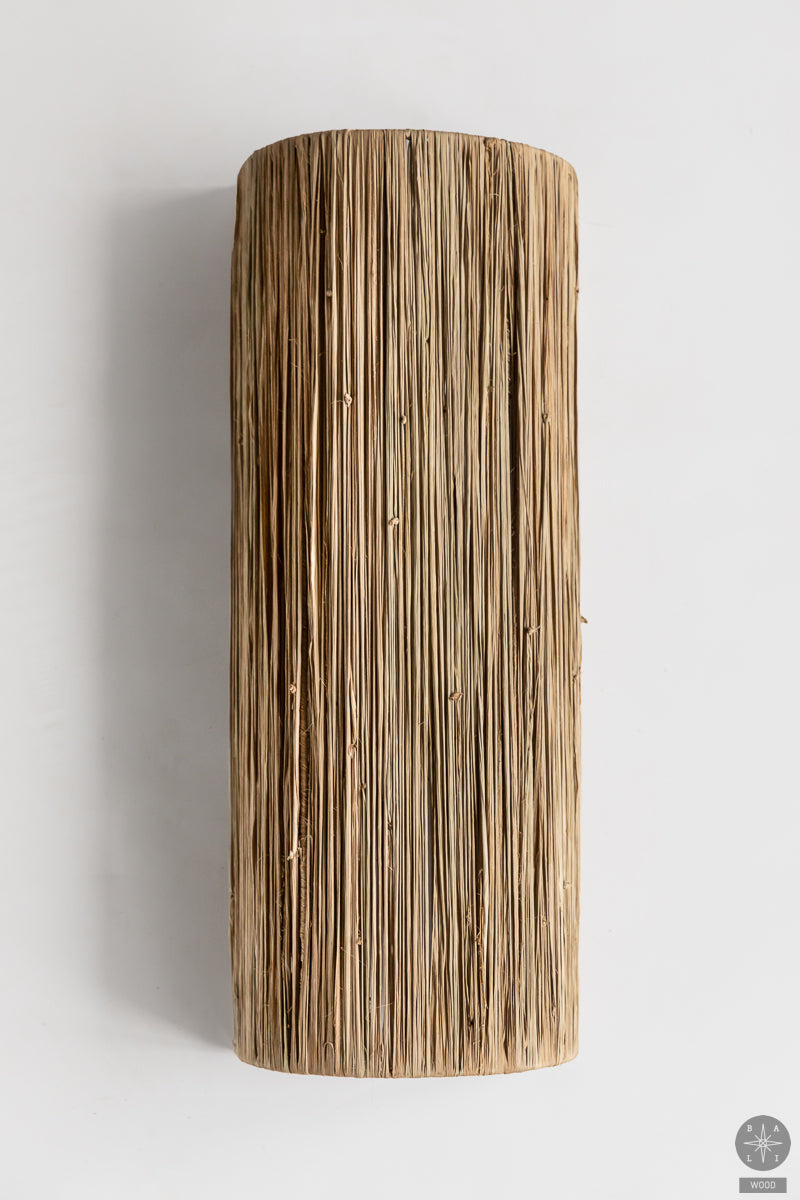 Sieninis šviestuvo gaubtas iš rafijos