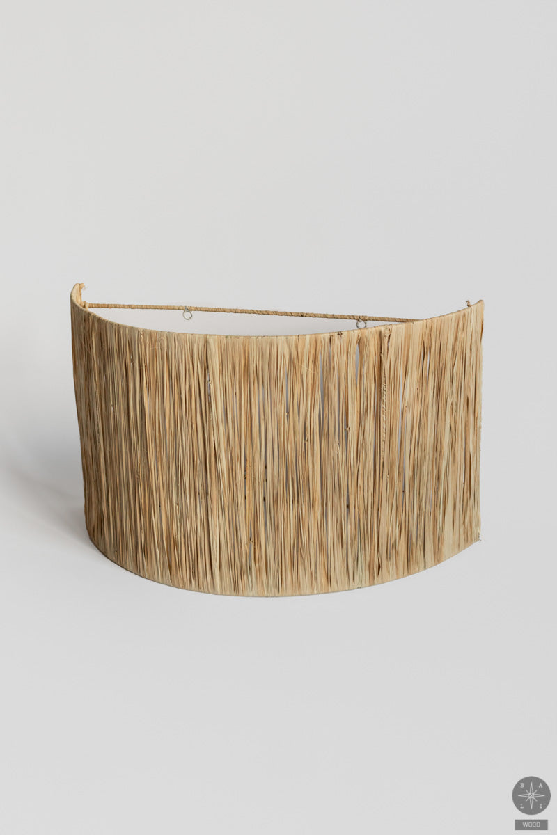 Sieninis šviestuvo gaubtas iš rafijos