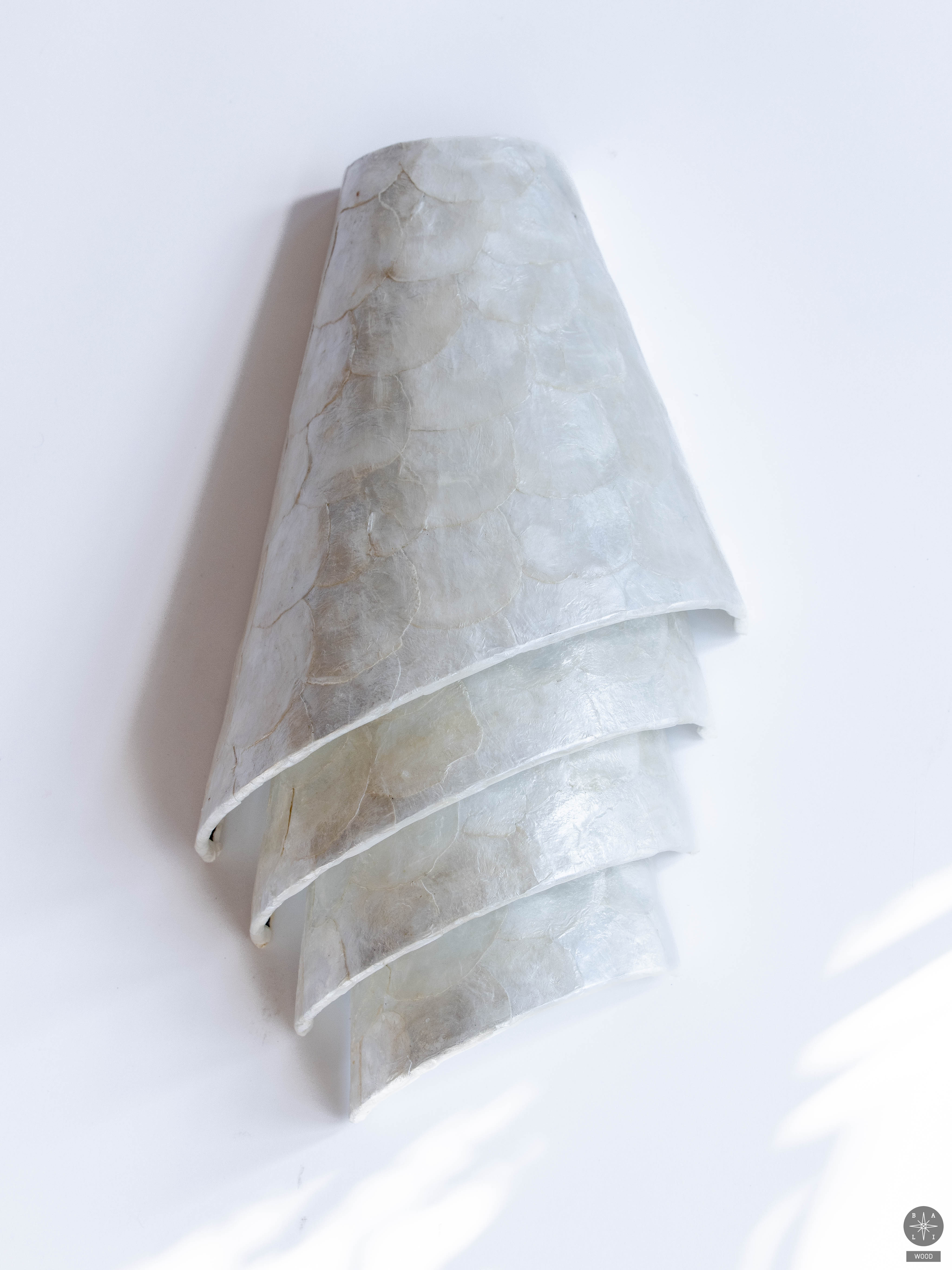 Sieninis šviestuvo gaubtas iš kriauklyčių