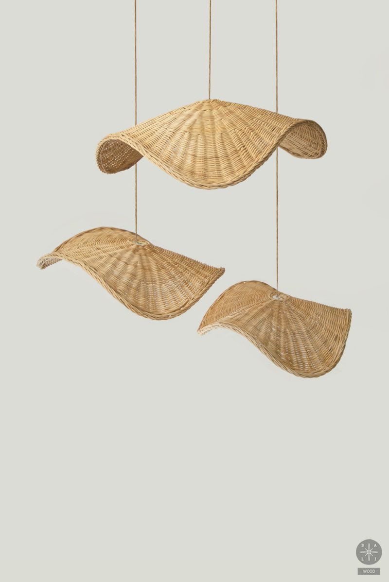 Šviestuvo gaubtas iš rotango